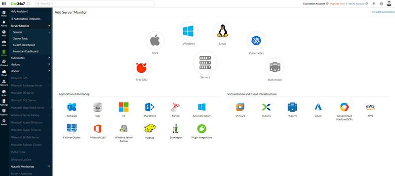 ManageEngine Server Monitor kann in der Cloud zum Einsatz kommen und lokale Geräte überwachen. (Bild: Joos - ManageEngine / ZOHO Corp.)