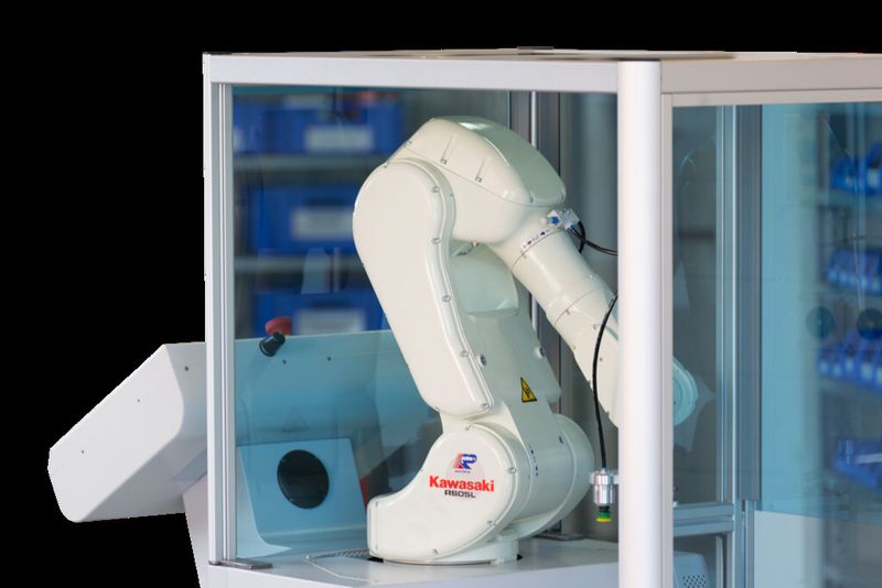 Mobiler Knickarmroboter UNIT/B Kawasaki von MT-Robot AG (Bild: Kaiser Engineering)
