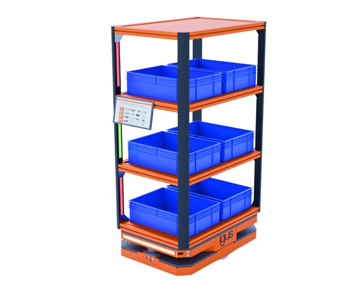 Für noch mehr Traglast und höhere Geschwindigkeit: Der RebeL Move Pro ist die flexible und kosteneffiziente Lösung für den autonomen Transport von Kleinladungsträgern, Paletten, Regalen und mehr. (Bild: Igus GmbH)