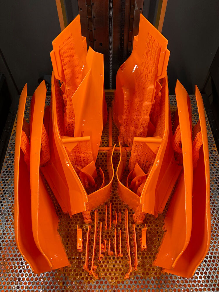 Using Stratasys’ stereolithography 3D printing technology can help reduce lead times on aerodynamic wind tunnel components and projects, says McLaren.