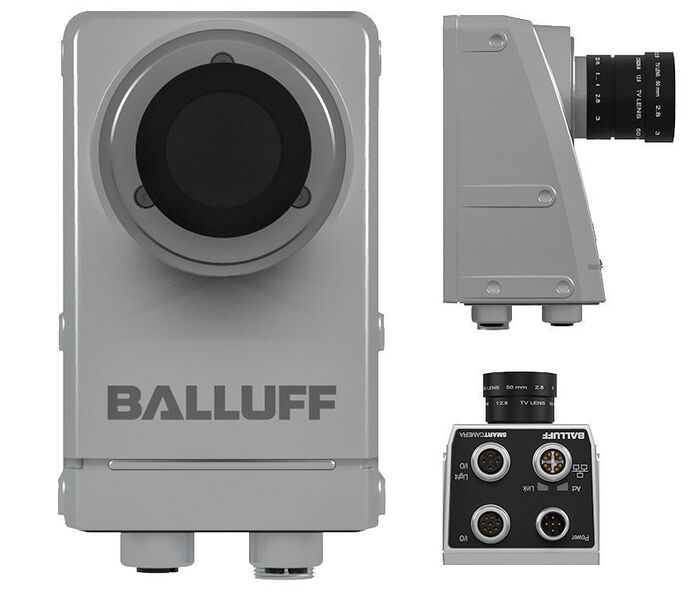 Die einfach bedienbare BVS Smart Camera von Balluff verfügt über zahlreiche Kommunikationsschnittstellen. (Bild: Balluff)