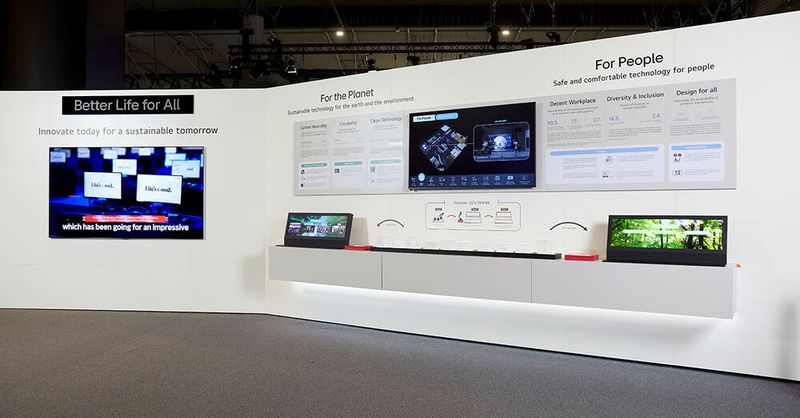 Nachhaltigkeit hat bei LG auch auf der ISE seinen Platz. (Bild: LG Electronics)