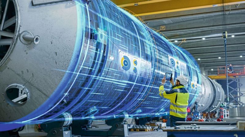 The ability to move freely at the workplace and access additional virtual information via tablet or smartphone is provided by the use of Augmented Reality (AR).(Image: iStock.com/gorodenkoff)