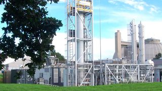 Der Biocat-Reaktor war zu seiner Inbetriebnahme die weltweit größte auf biologischer Methanisierung basierende Power-to-Gas-Anlage. (Bild: Electrochaea)