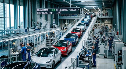 Es mehren sich die Anzeichen, dass es mit der deutschen Industrie wieder aufwärts geht. Es überrascht vor allem, dass die Automobilindustrie derzeit für positive Entwicklungen steht ...(Bild:  KI-generiert)