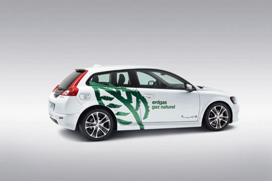 2009 wählten die Schweizer und BRA einen nordischen Hersteller und brachten einen Volvo C30 mit Erdgasantrieb. Die CO2-Emissionen lagen bei 124 g/km und die Reichweite mit Erdgas bei 400 km. (Archiv: Vogel Business Media)