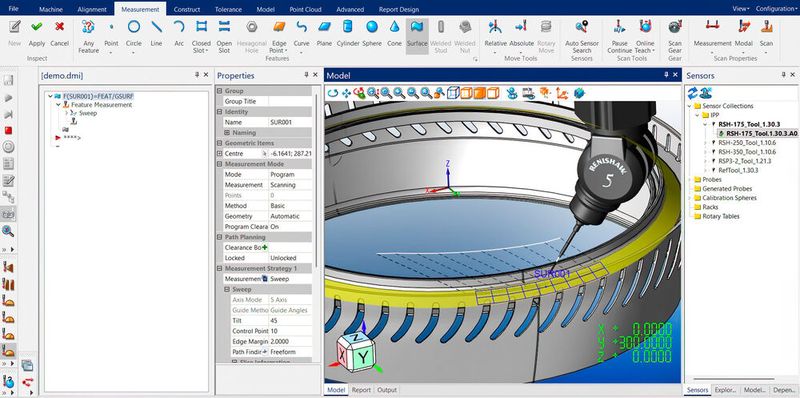 Surface scanning of a ring in Camio 2026 R1. (Source: LK Metrology)