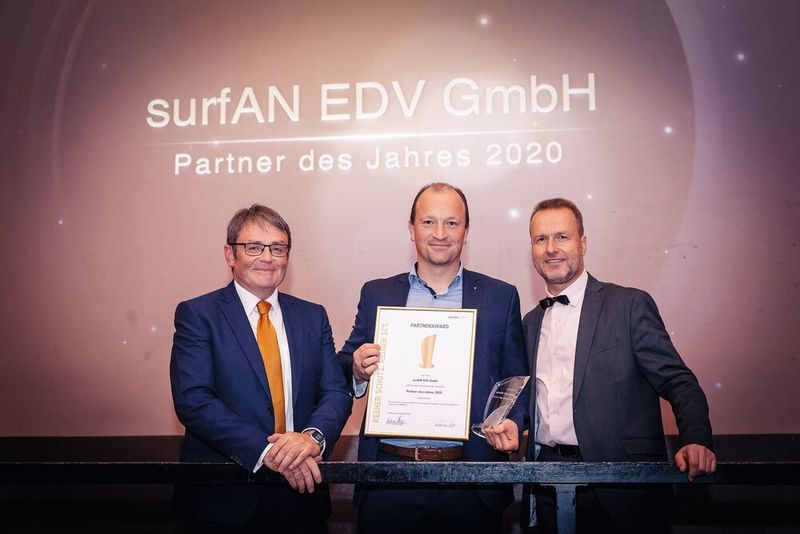 Partner (v. l.): Andreas Staiger (REINER SCT), Benjamin Schreyer (surfAN EDV) und Klaus Bechtold (REINER SCT) (REINER SCT)