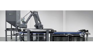 In der Baubox entstehen im Sand die Gegenstände. Ist der Druck abgeschlossen, kann der Sand einfach abgelassen werden.  (Bild: Business Wire)