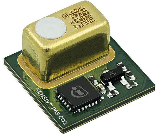 Air quality in the vehicle: The XENSIV PAS from Infineon is a PAS sensor used to determine the concentration of carbon dioxide.(Image: Infineon)