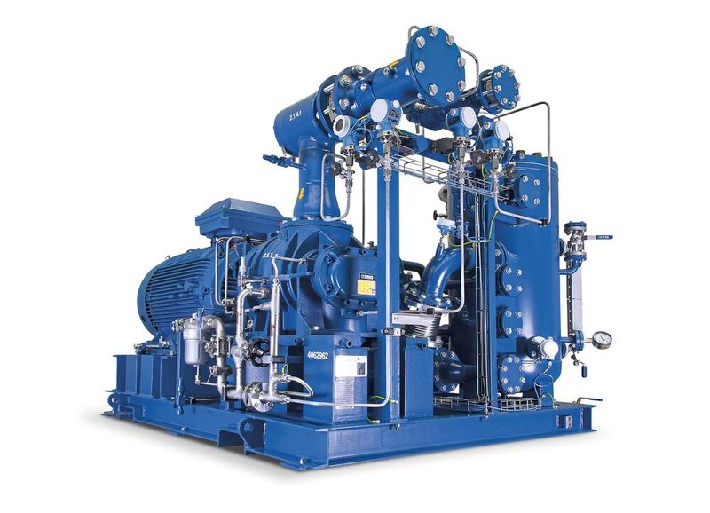 Die öleingespritzten Biogas-Verdichter der Baureihe VMY ermöglichen einen Enddruck von bis zu 24 ba. (Bild: Aerzen)