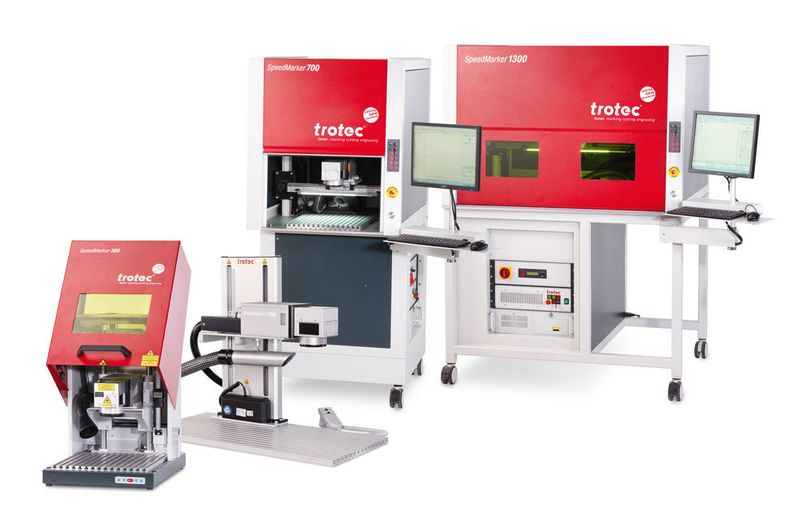 Trotec legt Wert auf einfache Bedienung der Laserbeschrifter, etwa bei der Speedmarker-Serie. Ein Kamerasystem sorgt für eine präzise Positionierung der Beschriftung auch bei kleinen Bauteilen. (Bild: Trotec)