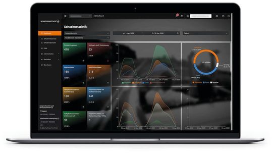 Das Statistikmodul liefert alle wichtigen Kennzahlen über die verwalteten Schäden, ob als Gesamtbetrachtung oder als Betrachtung einzelner Standorte. Auch Werte hinsichtlich Schadenart oder ob Schäden mithilfe eines Rechtsanwalts oder Gutachters abgewickelt wurden, lassen sich mit wenigen Klicks abrufen.(Bild:  Carento)