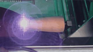 Femtosecond laser structuring of a CuCrZr (copper alloy with chromium and zirconium) Laval nozzle with a highly emissive surface. (Source: Fraunhofer HHI)