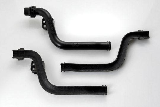 Mit der Gasinjektion hergestellte Hohlkörperstrukturen(Bild:  Engel)