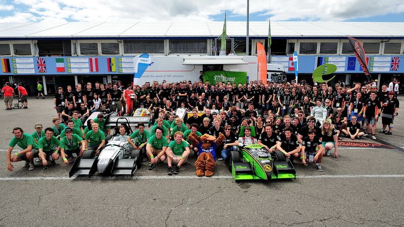 115 Teams treten bei der Formula Student Germany 2014 auf dem Hockenheimring gegeneinander an – sieben davon mit Unterstützung von SKF. (Bild: SKF)