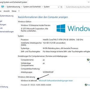 Nach der Aktualisierung oder Neuinstallation von Windows 10 sollte die Aktivierung überprüft werden.