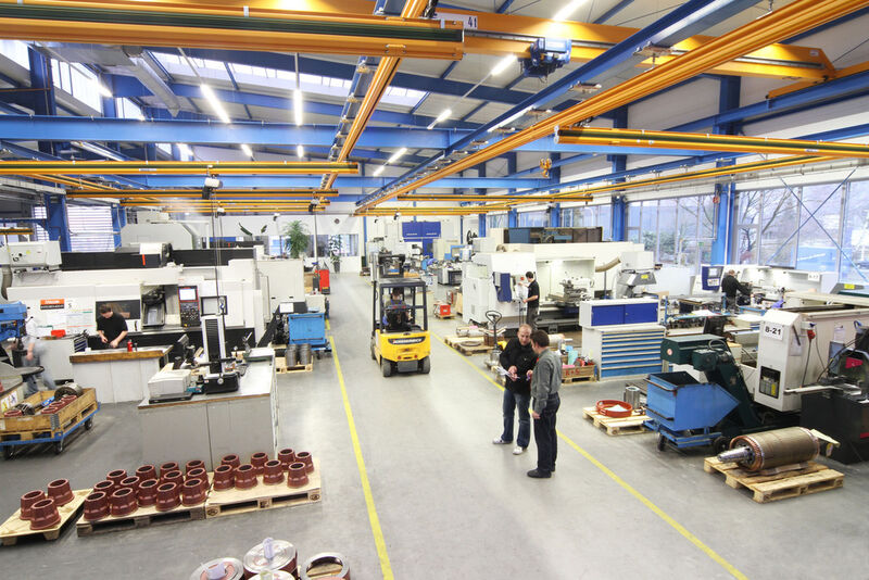 Bild 9: Die mechanische Fertigung der Torquemotoren im Werk in Miltenberg. (Bild: Oswald Elektormotoren)