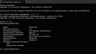 „manage-bde“ ermöglicht die Verwaltung von „Bitlocker“ in Windows.  (Bild: Thomas Joos)