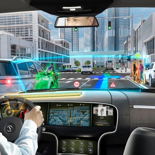 Continental hat das Head-up-Display weiterentwickelt. Continental hat das Head-up-Display weiterentwickelt.