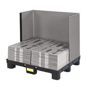 Passende „SleevePacks“ optimieren das platzsparende Handling und den Transport der „PlastiCorr“-Mehrwegbehälter im Leerzustand.(Bild:  Orbis)