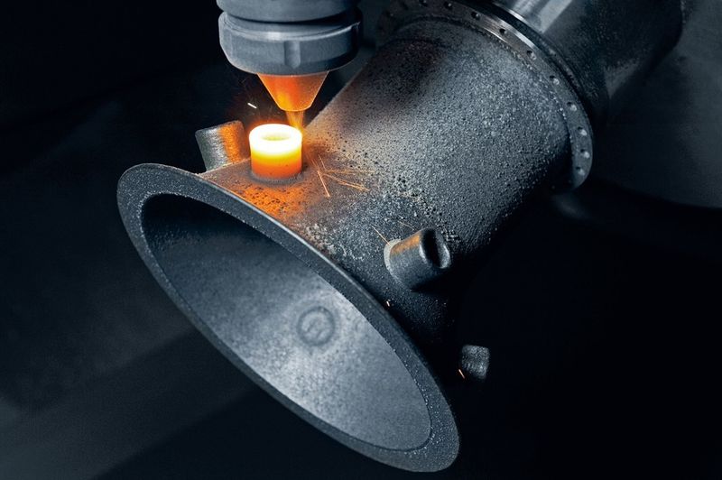 Mit der Lasertec65 3D vereint DMG Mori Laserauftragschweißen und Fräsen in einerAufspannung. (Bild: DMG Mori, SAUER GmbH)