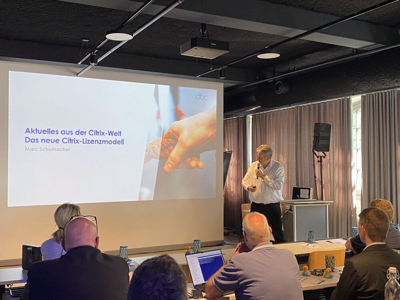 Marc Schumacher (C&P) zum neuen Citrix Lizenzmodell. (Bild: dbc)
