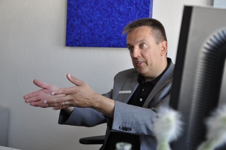 Geschäftsführer Michael Scharfenberg ist ein leidenschaftlicher Vertriebler. (Foto: Richter)