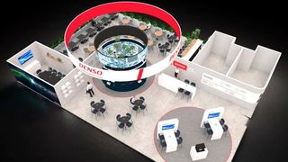 Automobilzulieferer Denso zeigt seine Initiativen und Technologien an einem Stand. (Bild: Denso)