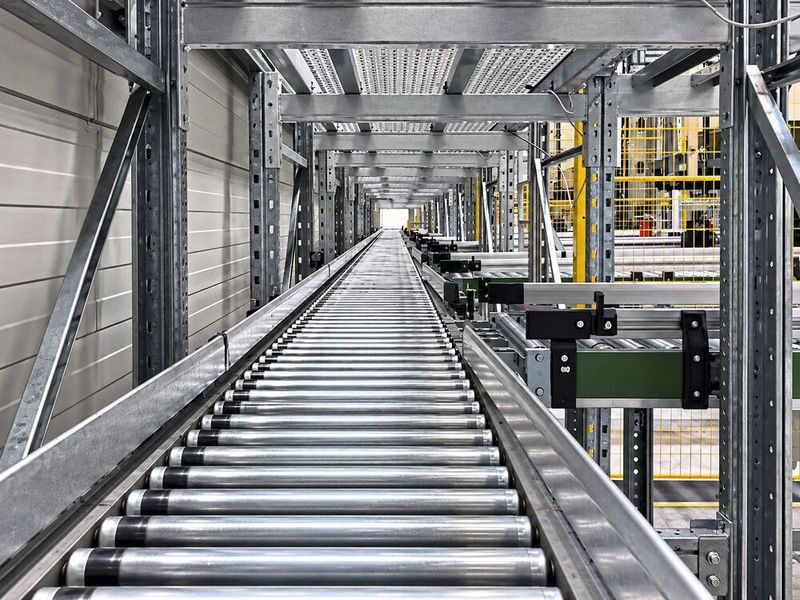 L’entreprise dispose de systèmes automatisés de transport et de stockage.  (Source : WAGO Contact)