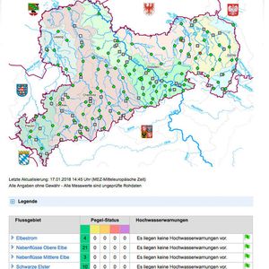 Alle fünf bis 15 Minuten wird das Portal mit aktuellen Daten der über 470 Messstationen aus ganz Sachsen gespeist.