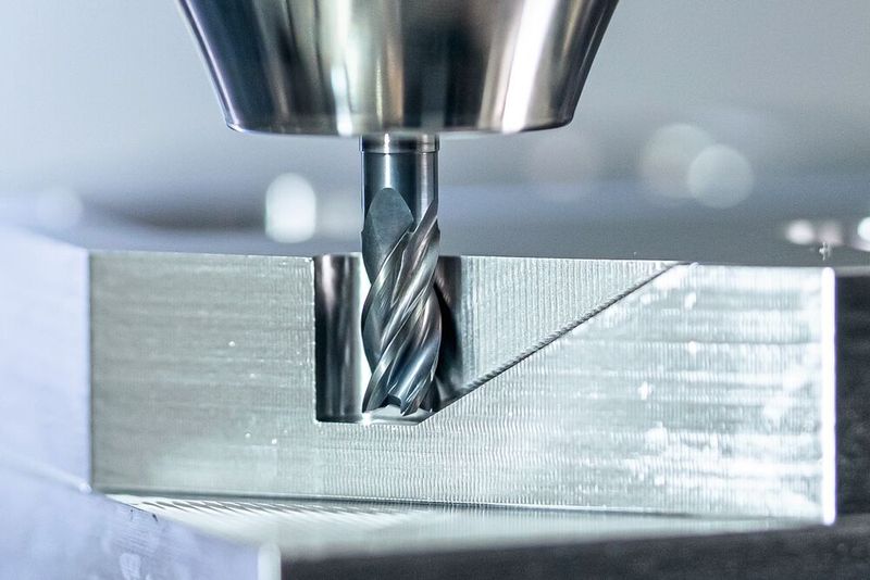 Mit neuen, vierschneidigen Varianten für die Stahl-, Guss- und Aluminiumbearbeitung erweitert Mapal das Portfolio des vielseitig einsetzbaren OptiMill-HPC-Pocket um besonders leistungsfähige Ausführungen. (Bild:  Mapal)