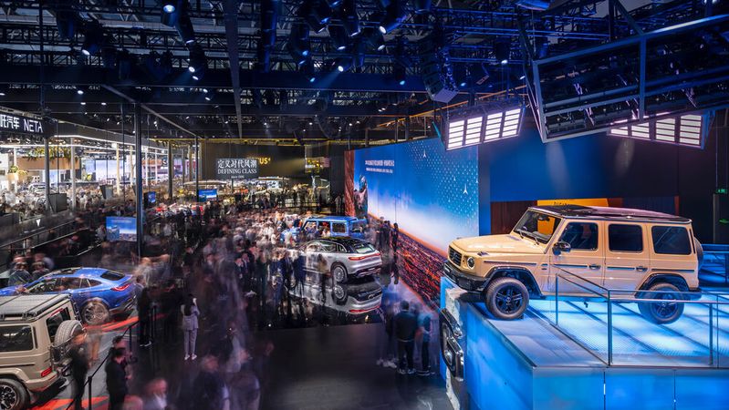 Die Auto China 2024 in Peking ist für die deutschen Autohersteller eine wichtige Messe.(Bild:  Mercedes-Benz)