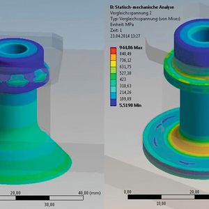 FEM-Methoden halfen bei der zügigen Entwicklung einsatzfähiger Gewindeinserts. Konische und kreisringförmige Kontaktflächen brachten die besten Ergebnisse.