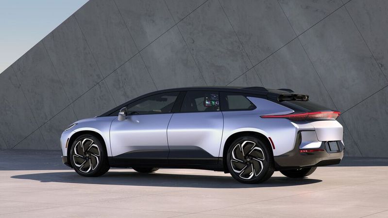 Ende März soll die Produktion des „FF 91 Futurist“ endgültig anlaufen.(Bild:  Faraday Future)