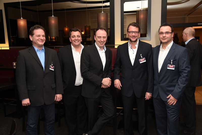 IT-Profis unter sich (v. l.): Andreas Arndt, Littlebit, Sven Dunker, Seagate, Tom Knicker, Wortmann, Mark Scherer und Gernot Sonnek, ActionIT (Bild: IT-BUSINESS / Hannes Magerstädt )