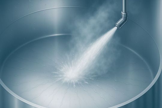 In der Lebensmittel- und Getränkeindustrie verbessert Heißwasser die Reinigungsleistung und reduziert Keime wirksam.(Bild:  GPT Image Editor / KI-generiert)