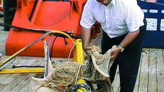 Prof. Michael Türkay an Bord der Meteor. Er ist Leiter der Abteilung Marine Zoologie und der Sektion für Crustaceen und stellvertretender Direktor der Senckenberg Gesellschaft für Naturforschung. (Archiv: Vogel Business Media)