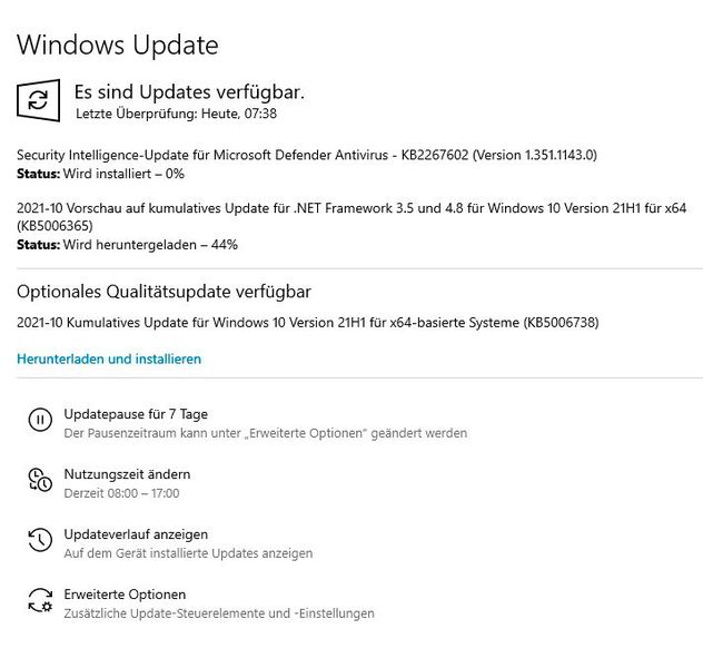Nach der Wiederherstellung von Windows 10 sollten Sie die aktuellen Updates installieren. (Bild: Microsoft / Joos)