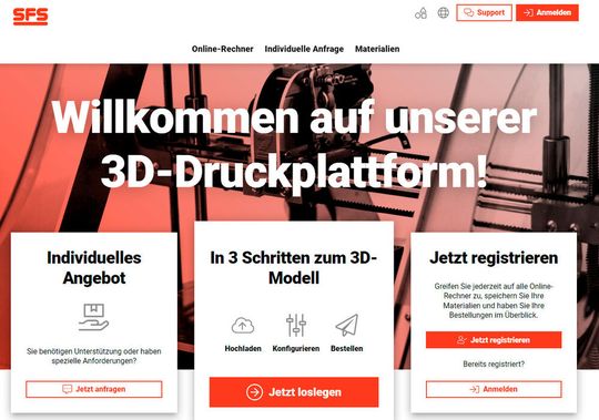 Der Online-3D-Druck-Service Jellypie von SFS.(Bild:  SFS)