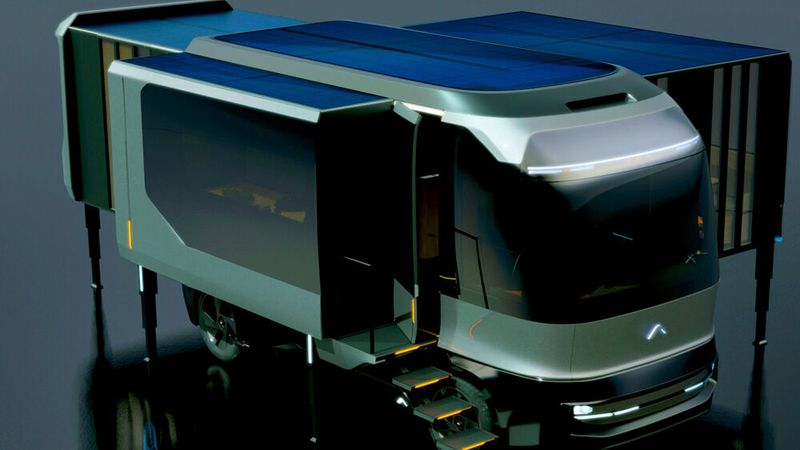 Die Seiten sowie das Heck sind beim Electric Transformation House ausfahrbar. (Bild: Pininfarina)