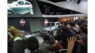 Ziemlich voll war es am Borgward-Stand auf der IAA, als der Autobauer den BX7 vorstellte. (Foto: Wehner)