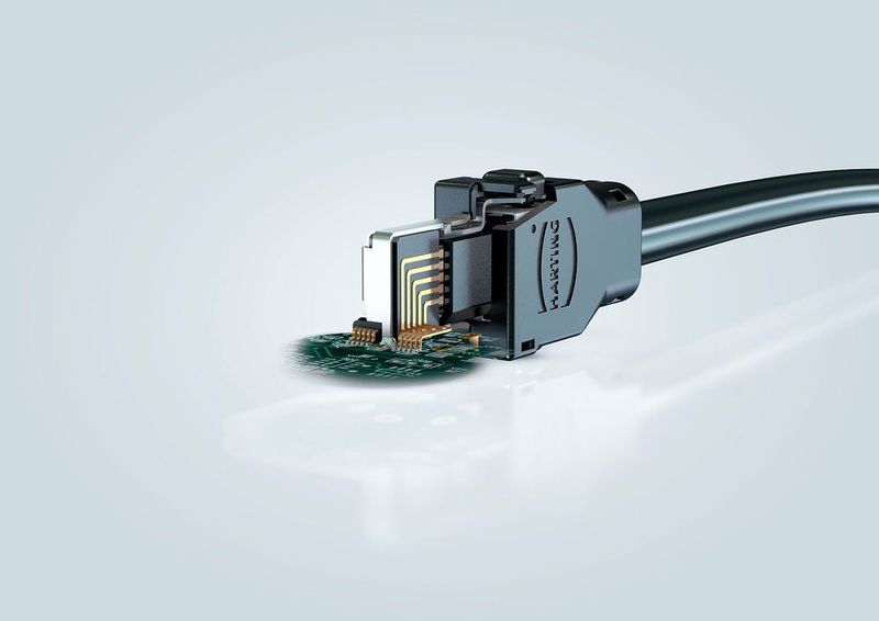 Die Stecker verfügen über eine stabile Verrastung über zwei Metallhaken, die damit eine sichere und vibrationsfeste Verbindung vom Kabel bis auf die Leiterplatte garantieren. (Harting)