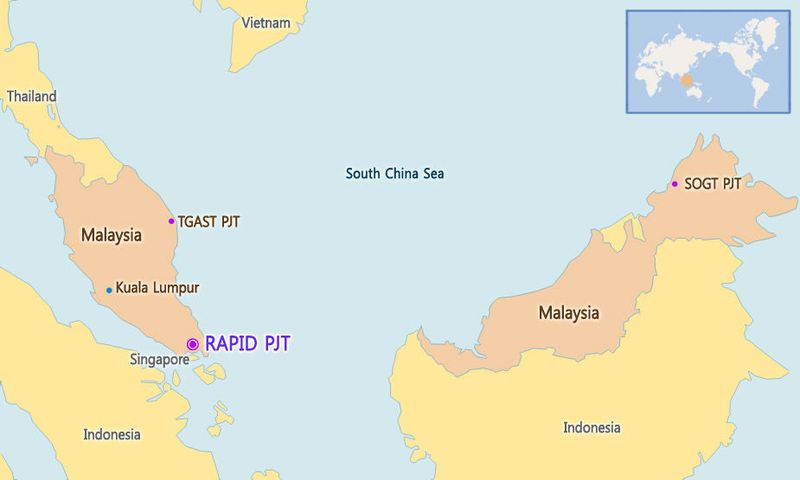 Location of the Malaysia RAPID Project (Picture: Samsung Engineering)