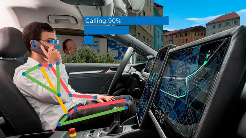 Forscher arbeiten daran, relevante Informationen aus der Insassenüberwachung zu extrahieren und sie als Kontext für verschiedene Funktionen des Fahrzeugs, wie KI-Assistenten und Sicherheitssysteme, bereitzustellen.(Bild:  Fraunhofer IOSB/Zensch)