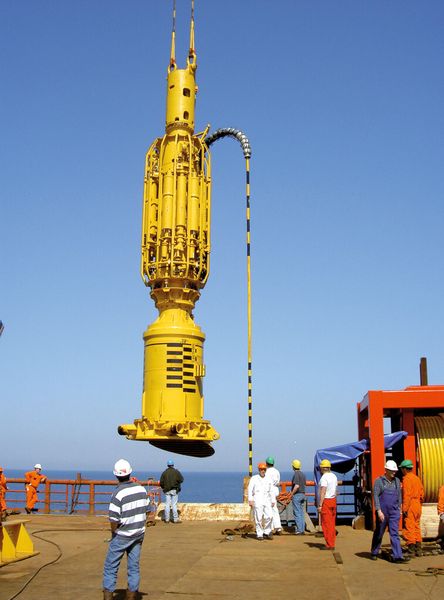 Wenn der Tiefseehammer zum Beispiel für Wartungsarbeiten ins Trockene gehievt wird, kann dies schnell eine kostspielige Angelegenheit werden. (Bild: Friedrich Lütze)