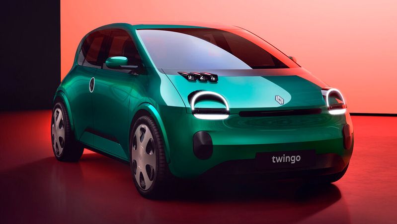 Unter dem Projektnamen Legend arbeitet Renault momentan an einem Einstiegsmodell. Die Studie greift viele Elemente des Ur-Twingo auf.(Bild:  Renault)