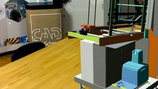 Die kostenlose App „i4 Augmented Review“ kann 3D-Modelle in eine reale Umgebung einblenden. (CAD Schroer)
