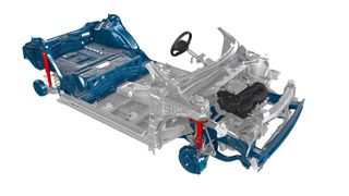 Bislang gibt es nur ein Foto vom Chassis des geplanten Kleinstwagens. (Bild: Toyota)