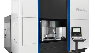 Mit der Hybridmaschine VG-1000 stellt Danobat ein Maschine in Hannover vor, die außer dem Schleifen auch das Hartdrehen, Fräsen, Ausspindeln und Bohren beherrscht. (Bild: Danobat)